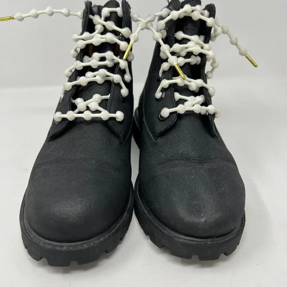 TIMBERLAND BOYS  BLACK BOOTS, SIZE 4.5 US